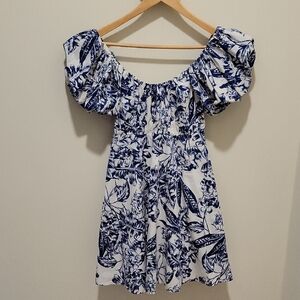 Abercrombie & Fitch Blue and White Floral Mini Dress